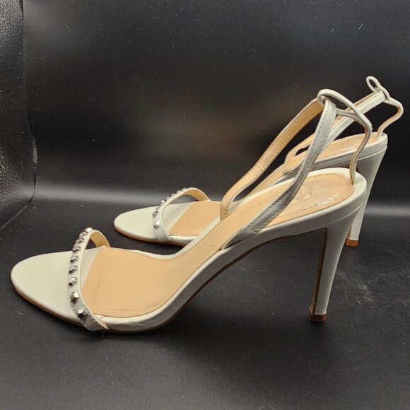 Vince Camuto Shoes - Vince Camuto Cream Studded High-Heel Sandals – Size 8.5